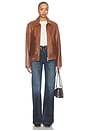 view 6 of 5 Zip Front Bomber Jacket in Praline