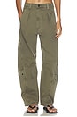 view 1 of 7 Ciela Balloon Utility Pant in Tea Leaf