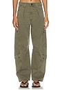 view 2 of 7 Ciela Balloon Utility Pant in Tea Leaf