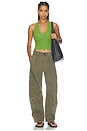 view 6 of 7 Ciela Balloon Utility Pant in Tea Leaf