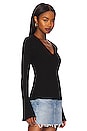 view 2 of 4 Anni V Neck Top in Black