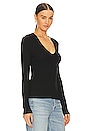 view 2 of 4 Florence V-neck in Black