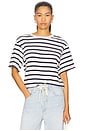 view 1 of 4 Goldie Tee in Azure Stripe