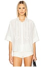 view 1 of 4 Claire Shirt Lace Inset in White