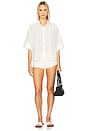view 4 of 4 Claire Shirt Lace Inset in White