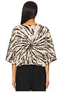 view 3 of 4 Crop Cape Tee in Spiral Tie Dye