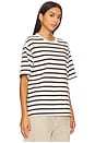 view 2 of 4 Goldie Tee in Chocolate Stripe