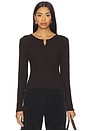 view 1 of 4 Varra Henley in Chocolate