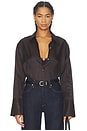 view 1 of 4 Camilia Shirt in Chocolate