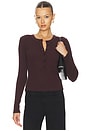 view 1 of 4 Varra Henley Top in Mahogany