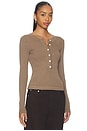 view 2 of 4 Varra Henley Top in Cocoa