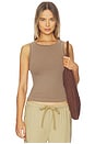 view 1 of 4 Isabel Rib Tank Top in Cocoa