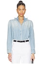 view 1 of 4 Calista Frill Collar Shirt in Skylar