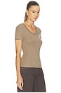 view 2 of 4 Maude U Neck Tee in Cocoa
