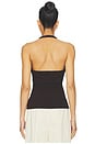 view 3 of 4 Thea Halter Top in Chocolate