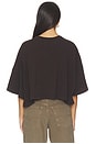 view 3 of 4 Crop Cape Tee in Chocolate