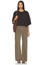 view 4 of 4 Crop Cape Tee in Chocolate