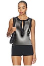 view 1 of 4 Caralyn Tank in Anthracite Stripe