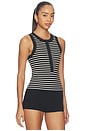 view 2 of 4 Caralyn Tank in Anthracite Stripe