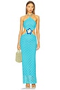 view 1 of 3 Lucinda Flower Dress in Turquoise
