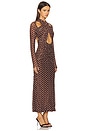 view 2 of 3 Rosalie Dress in Brown Polka Dots