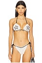 view 1 of 5 Trinidad Star Bikini Top in Black & White
