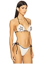 view 2 of 5 Trinidad Star Bikini Top in Black & White