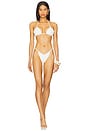 view 4 of 4 x REVOLVE Rose Bikini Top in White