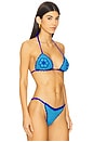 view 2 of 4 Trinidad Flowers Bikini Top in Blue