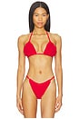 view 1 of 4 HAUT DE MAILLOT DE BAIN TRIANGLE ROSE in Red