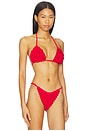 view 2 of 4 HAUT DE MAILLOT DE BAIN TRIANGLE ROSE in Red