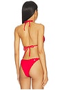 view 3 of 4 HAUT DE MAILLOT DE BAIN TRIANGLE ROSE in Red