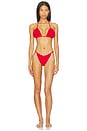 view 4 of 4 HAUT DE MAILLOT DE BAIN TRIANGLE ROSE in Red
