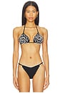 view 1 of 4 HAUT DE MAILLOT DE BAIN TRIANGLE ROSE in Black & White