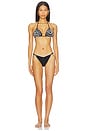 view 4 of 4 HAUT DE MAILLOT DE BAIN TRIANGLE ROSE in Black & White