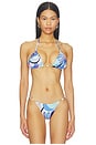 view 1 of 5 Eve Bikini Top in Retro Blue