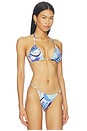 view 2 of 5 Eve Bikini Top in Retro Blue