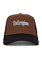 view 1 of 3 Trucker Hat in Brown & Black