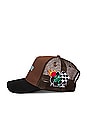 view 3 of 3 Trucker Hat in Brown & Black