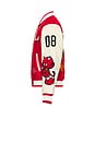 view 4 of 6 Flames Varsity Letterman Jacket in Butter & Red