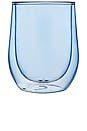 view 1 of 3 Glass Stemless Cup Double Pack in Ice Blue