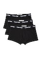 view 1 of 2 Cotton Stretch 3 Pack Low Rise Trunks in Black