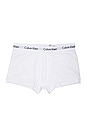 view 2 of 2 Cotton Stretch 3 Pack Low Rise Trunks in White