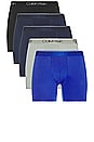 view 1 of 3 Boxer Brief 5 Pack in Black, Blue Shadow, Medium Grey, & Cobalt