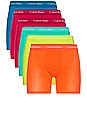 view 1 of 3 Boxer Brief 5-pack in Cherry Tomato, Persian Red, Lemon Lime, Aqua Green, & Blue Ambience