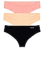 view 1 of 4 Invisibles 3 Pack Underwear in Black, Bare & Gerbera Daisy