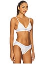 view 2 of 4 Modern Rib Unlined Triangle Bra in White