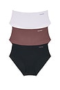view 1 of 2 Hipster Panty 3 Pack in Black, Botanical Brown, & Frosty Lilac