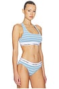 view 2 of 5 Unlined Bralette in Pulse Stripe Blue Descent