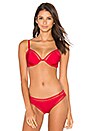 view 1 of 4 Signature Plunge Unlined Bra in Regal Red